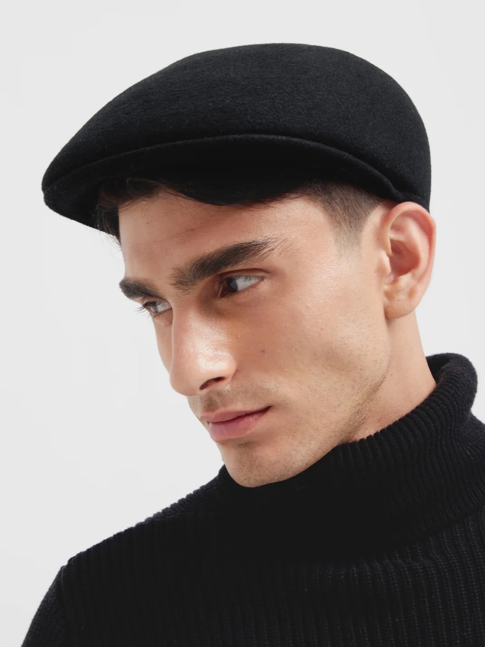 Kuna seamless sculpted wool/Alpaca beret / ivy flat cap Unisex Sz Sm